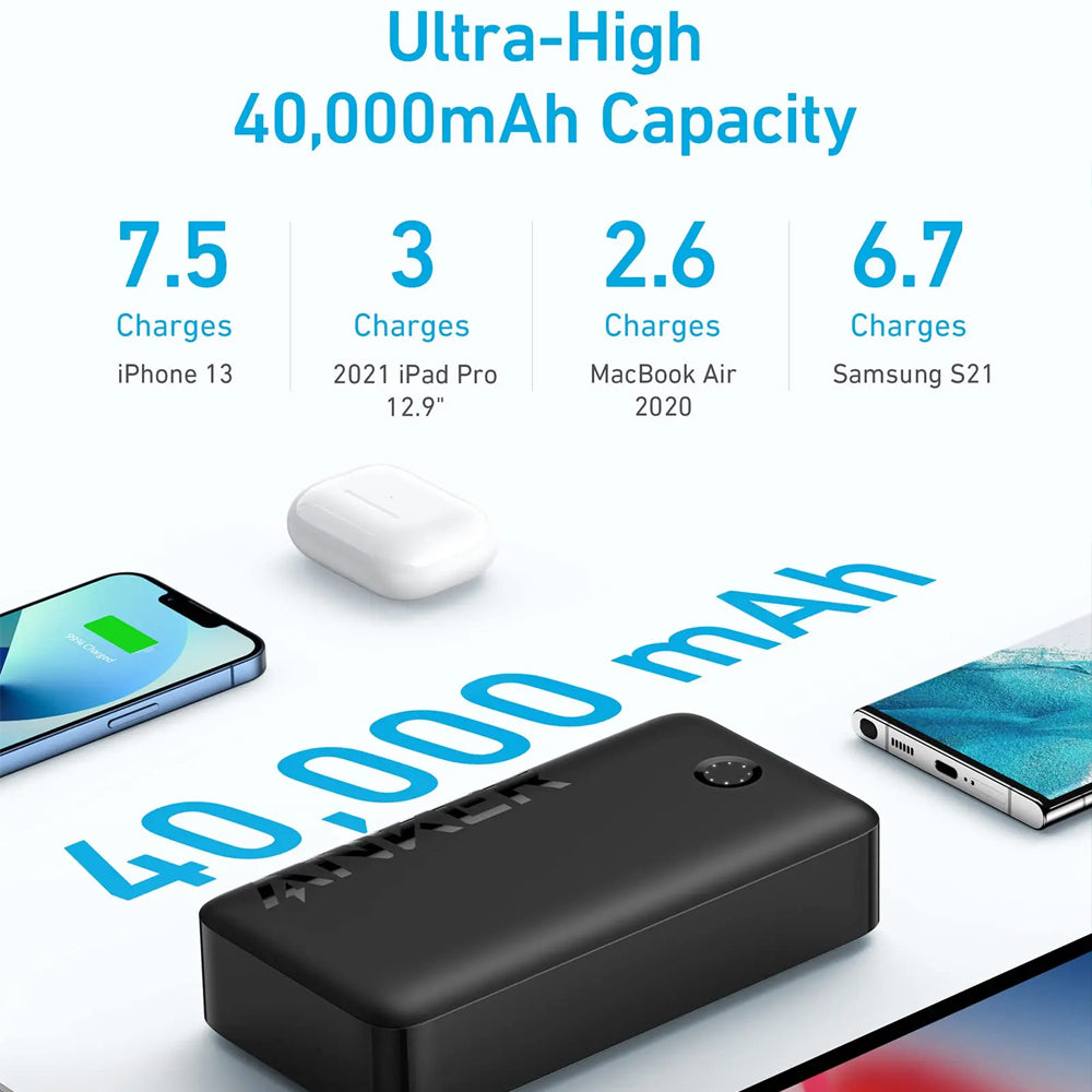 Anker 347 A1377H11 Power Bank Fast Charging 30W 40000mAh - Black