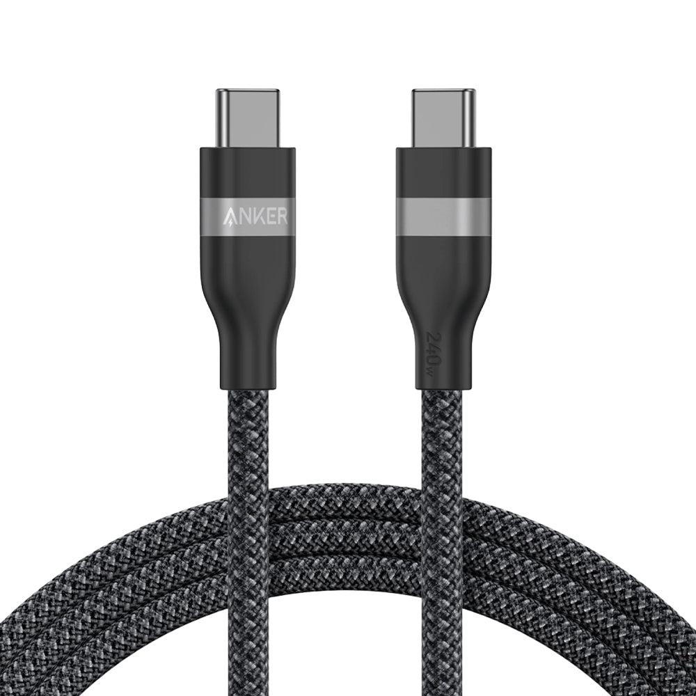 كابل أنكر USB-C الى USB-C بطول 1.8 متر شحن سريع 240 وات A82E2H12 - اسود