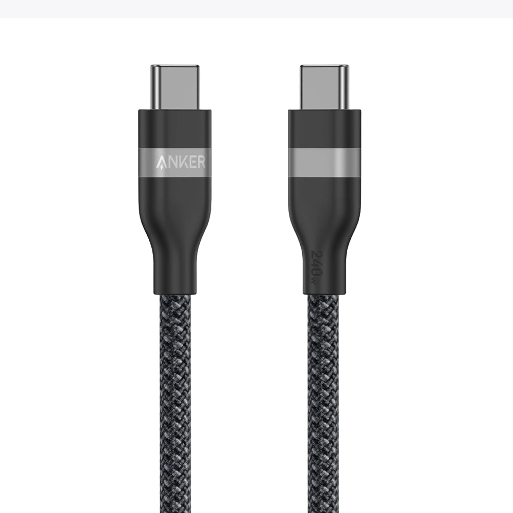 كابل أنكر USB-C الى USB-C بطول 1.8 متر شحن سريع 240 وات A82E2H12 - اسود