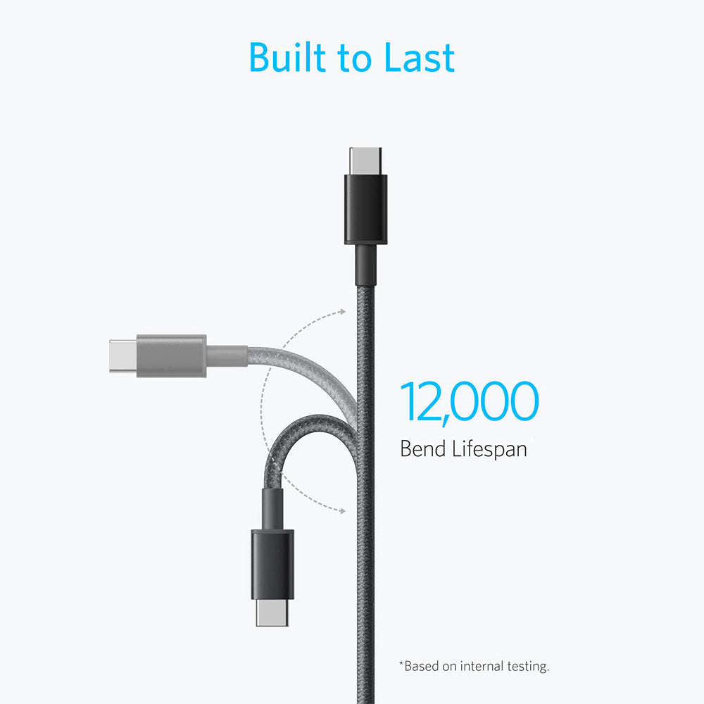 كابل أنكر USB-C الى USB-C بطول 1 متر شحن سريع 60 وات A8752H11 - اسود