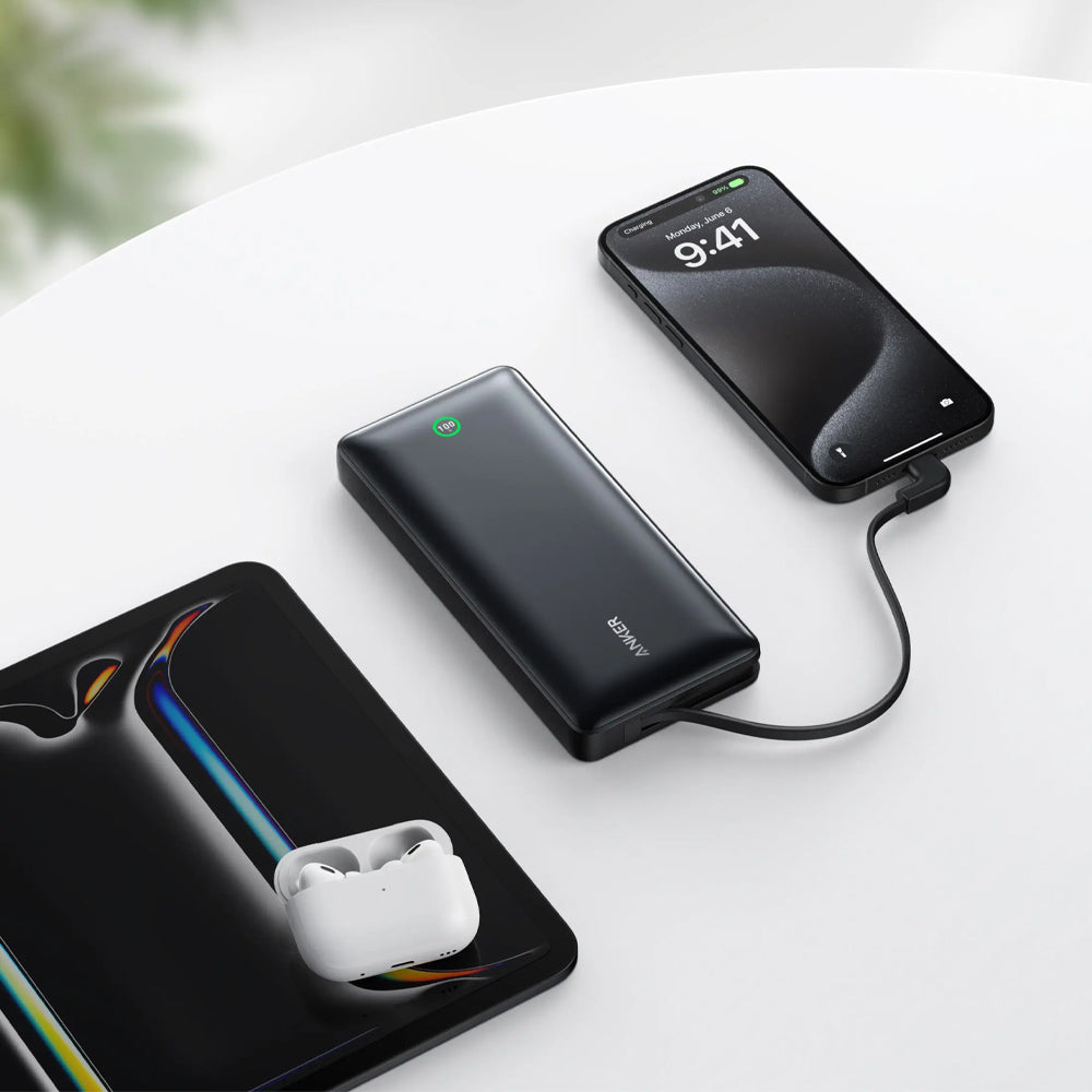 Anker Nano A1387H11 Power Bank Fast Charging 30W 20000mAh With USB-C Cable - Black