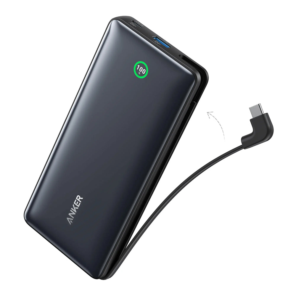 Anker Nano A1387H11 Power Bank Fast Charging 30W 20000mAh With USB-C Cable - Black