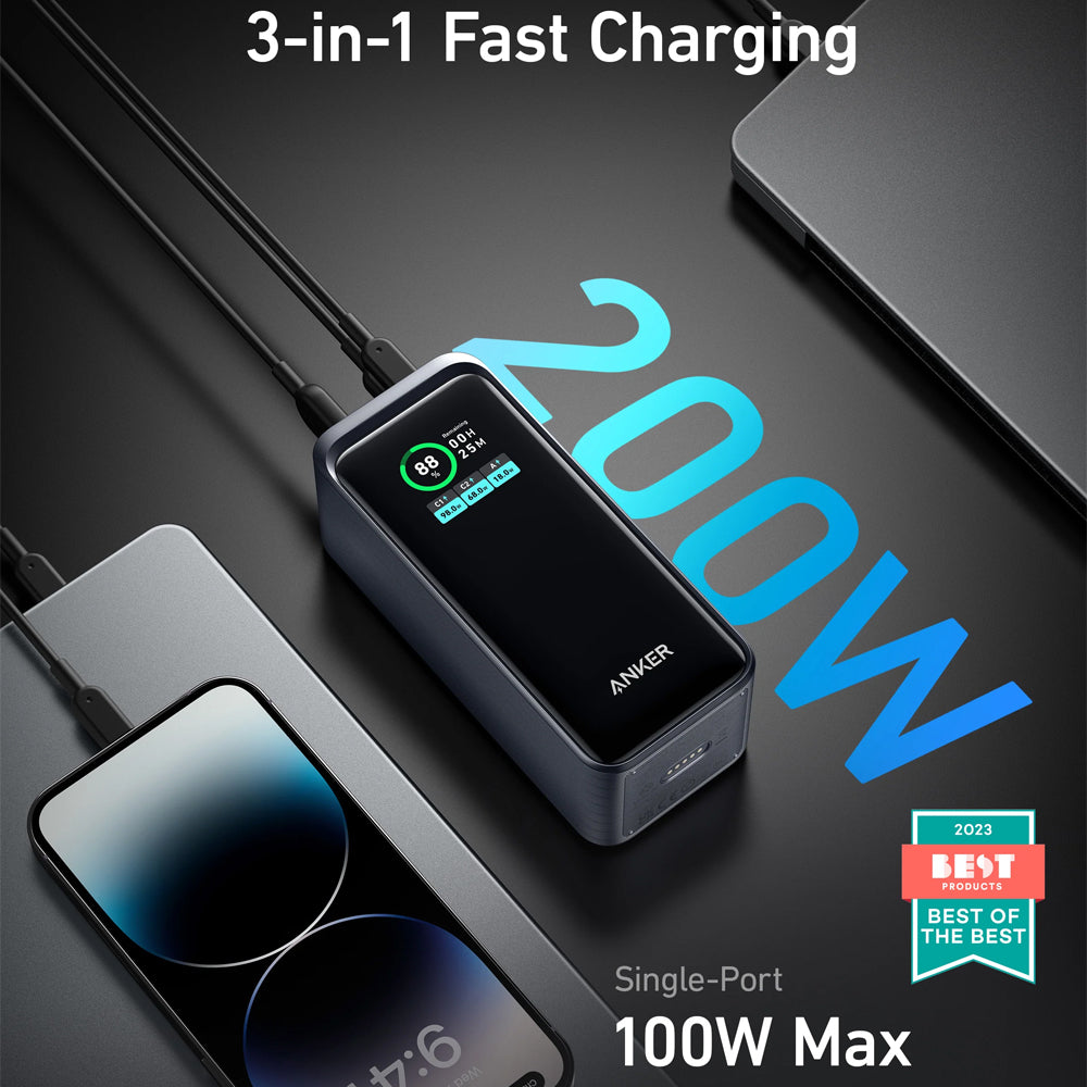 Anker Prime A13360B1 Power Bank Fast Charging 200W 20000mAh - Golden