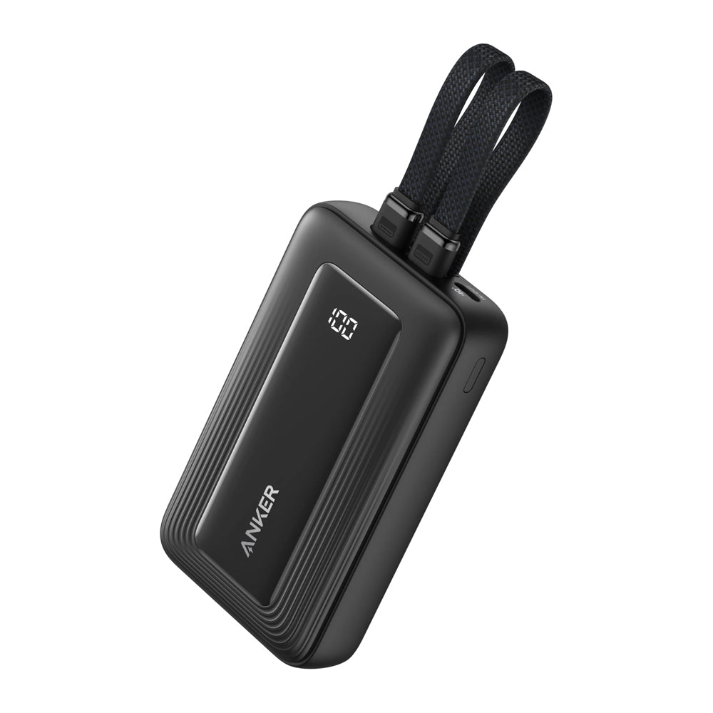 Anker Zolo A1680H12 Power Bank Fast Charging 35W 10000mAh With Dual USB-C Cable - Black