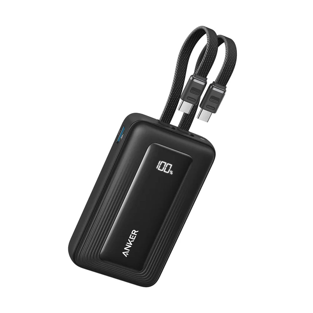 Anker Zolo A1680H12 Power Bank Fast Charging 35W 10000mAh With Dual USB-C Cable - Black