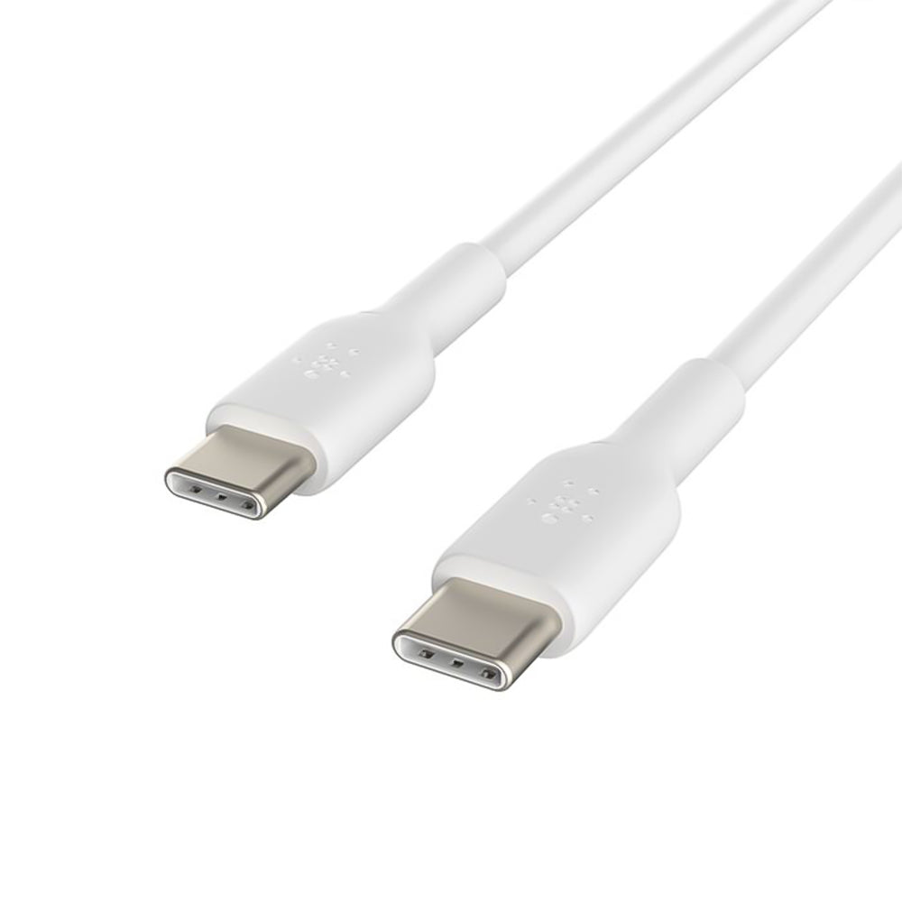 كابل بيلكين BoostCharge من USB-C الى USB-C سريع الشحن 60 وات 1 متر - ابيض