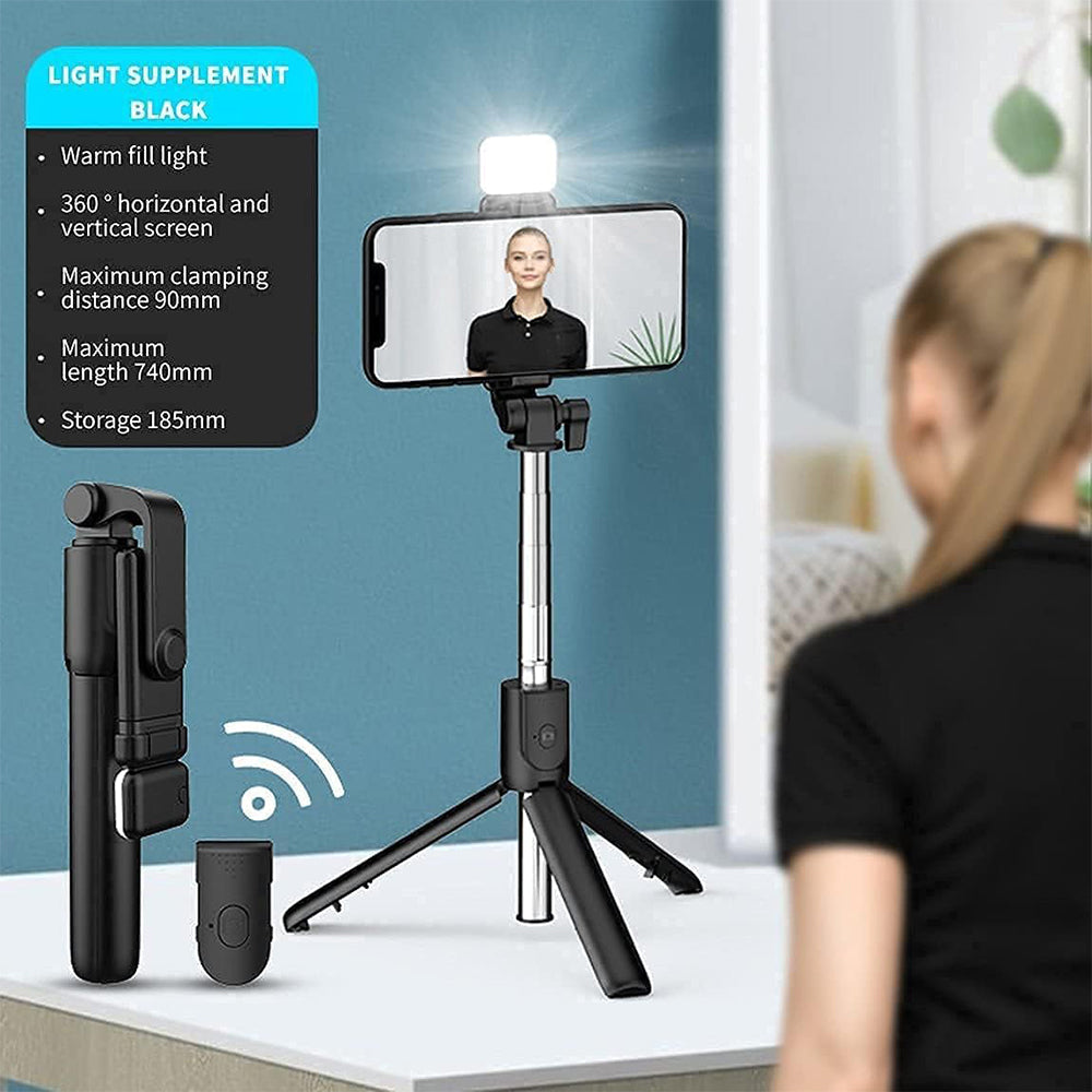 General R1S Selfie Stick Tripod with LED Light