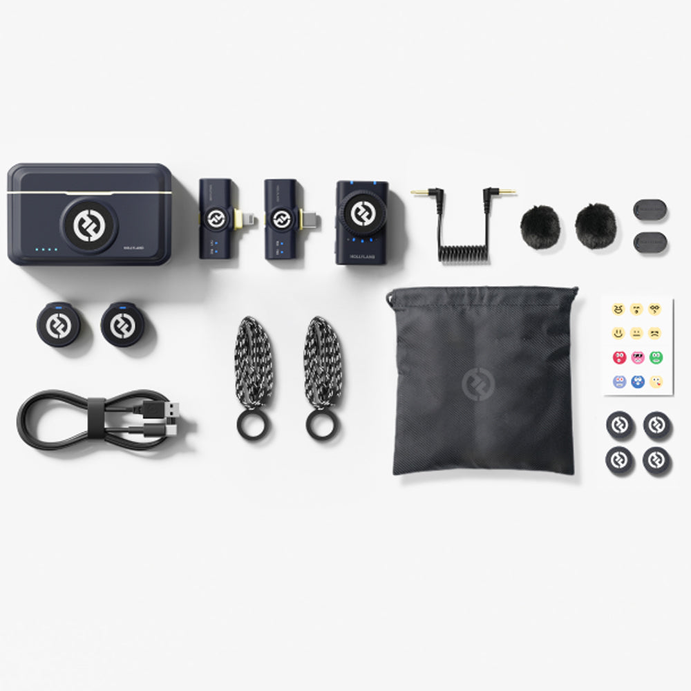 Hollyland LARK M2 Combo Dual Wireless Microphone System - Black