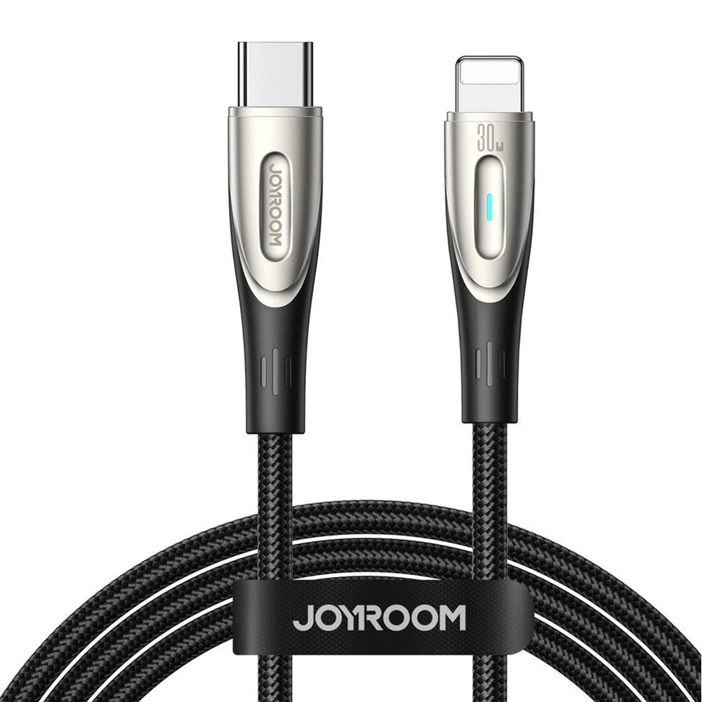 كابل شحن جوي روم USB-C الى Lightning شحن سريع 30 وات 1.2 متر S-A27 - اسود