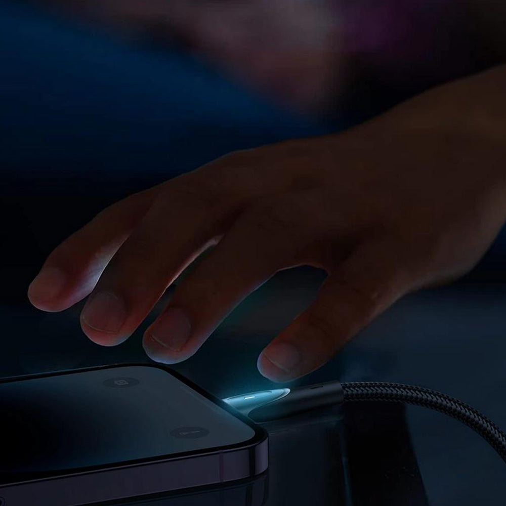 كابل شحن جوي روم USB-C الى Lightning شحن سريع 30 وات 1.2 متر S-A27 - اسود