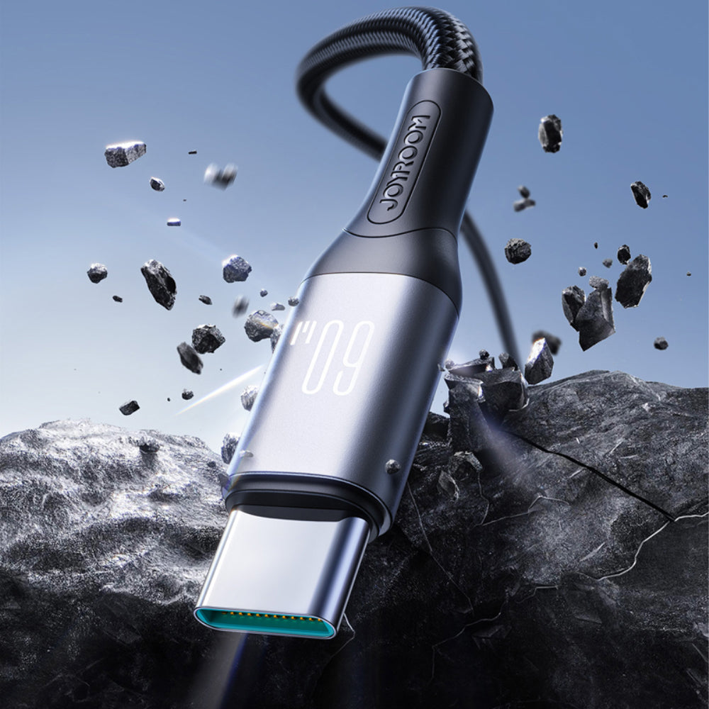 كابل جوي روم USB-C الى Lightning شحن سريع 30 وات 1 متر S-A28 - ابيض