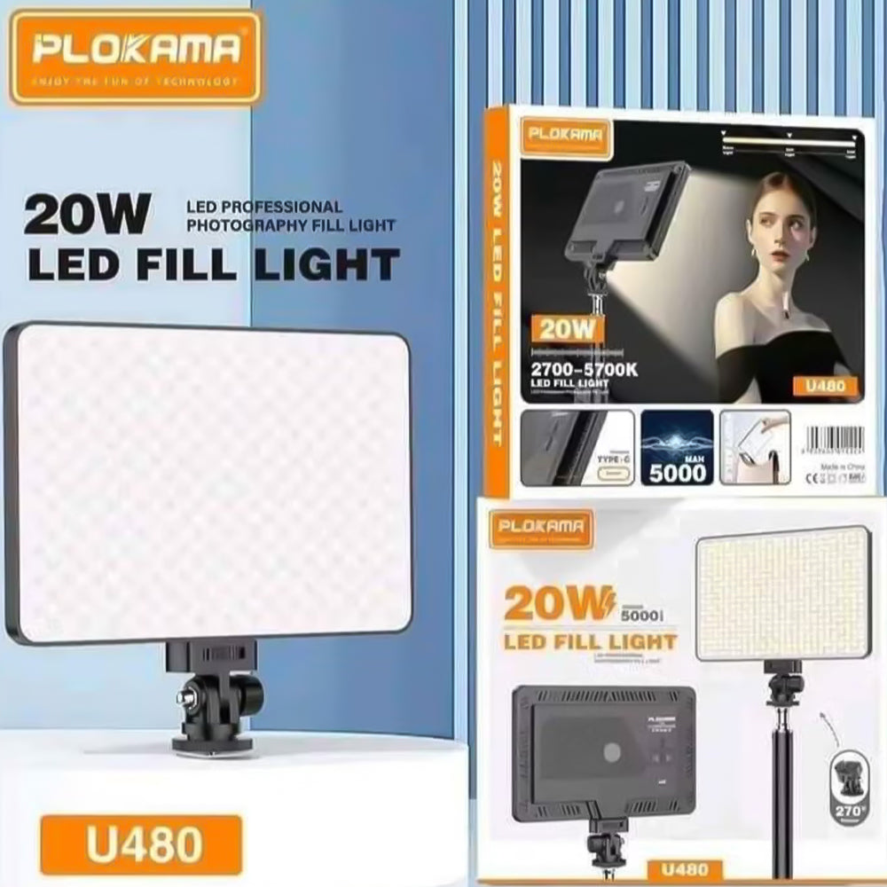 Plokama U480 Rechargeable Video LED Light