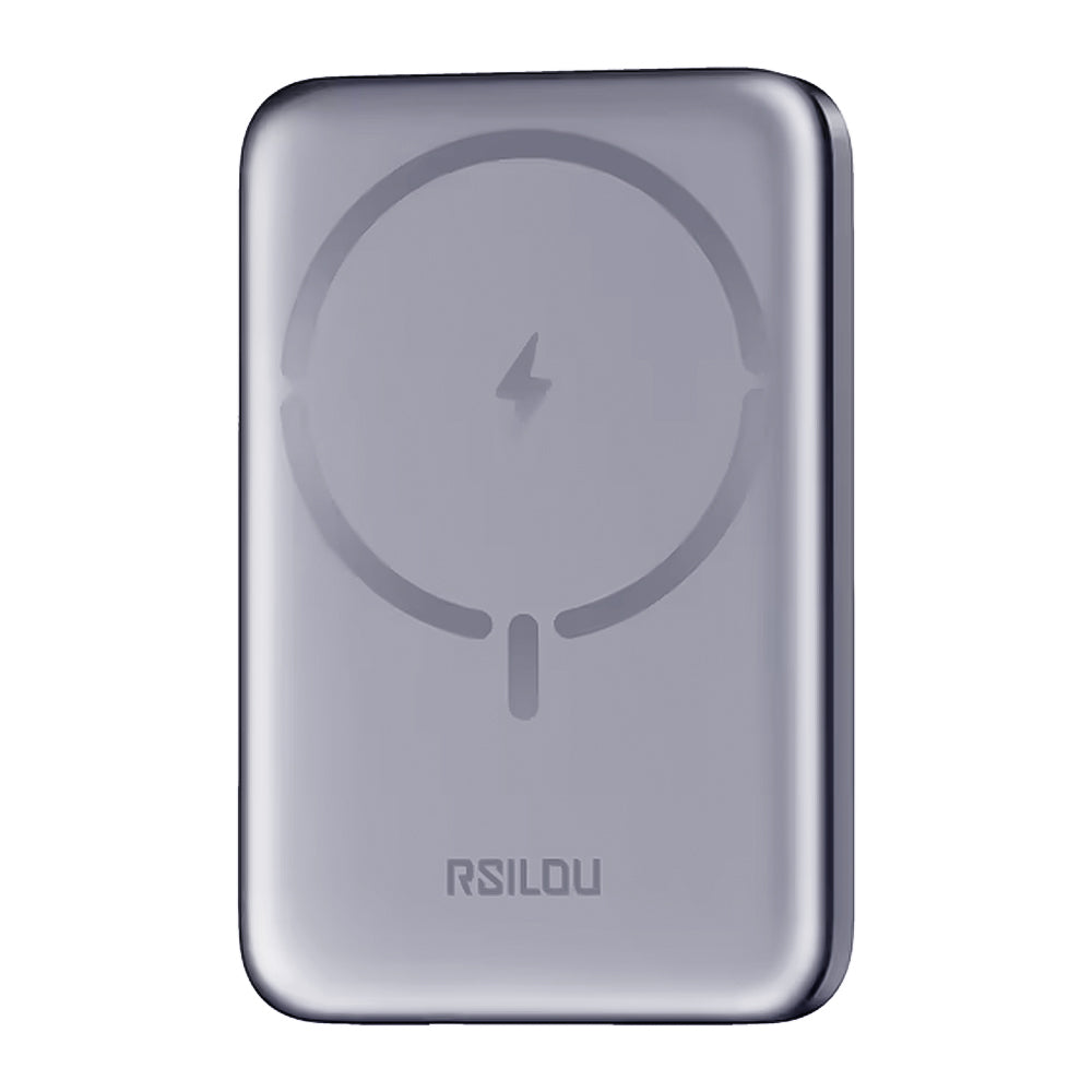 باور بانك مغناطيسي رسيلو 20 وات 10000 مللي أمبير R1024-002 USB-C - فضي