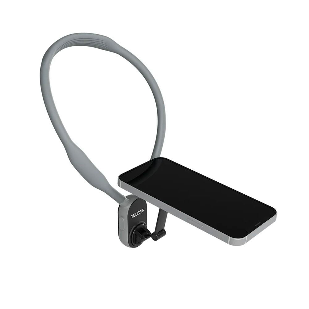 TELESIN Magnetic Neck Mobile Phone Holder - Gray