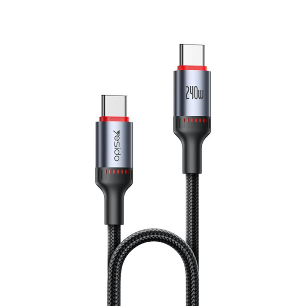 كابل يسيدو USB-C إلى USB-C شحن سريع 240 واط 2 متر CA186 - أسود
