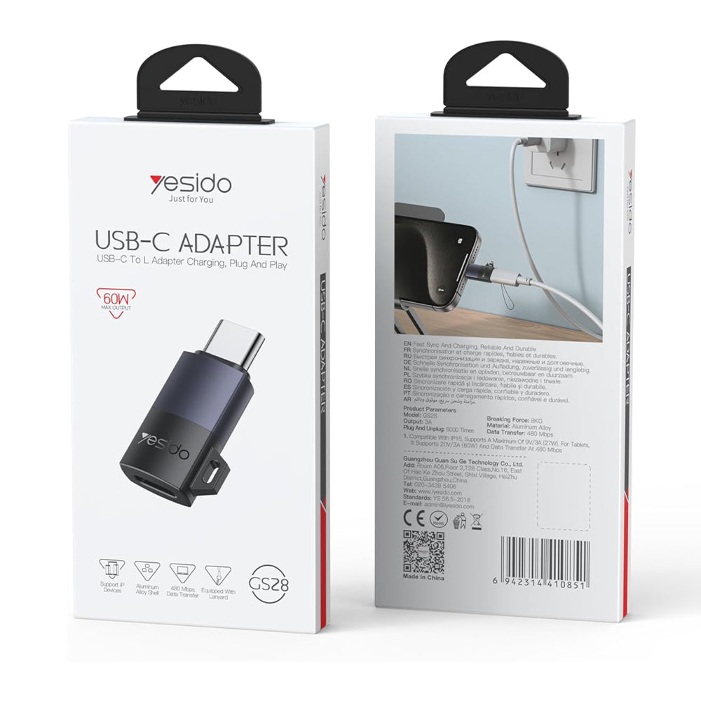 Yesido GS28 USB-C to Lightning OTG Adapter