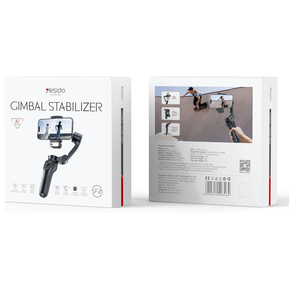 Yesido SF21 3-Axis Gimbal Stabilizer