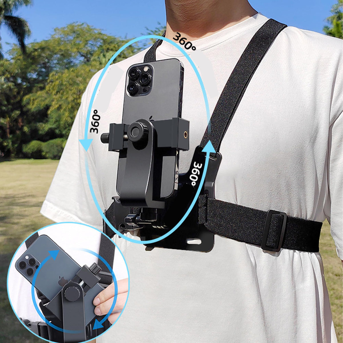 Premium Mobile Phone Chest Mount Harness – Hands-Free POV Video Stabilizer
