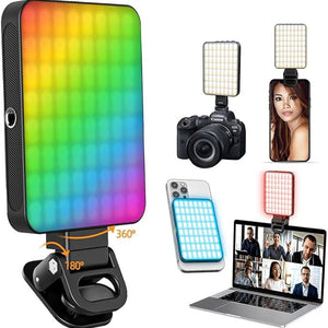 Panseh PL-003 RGB Ring Light Magnetic, Clip-On, for Phones, Laptops and Cameras