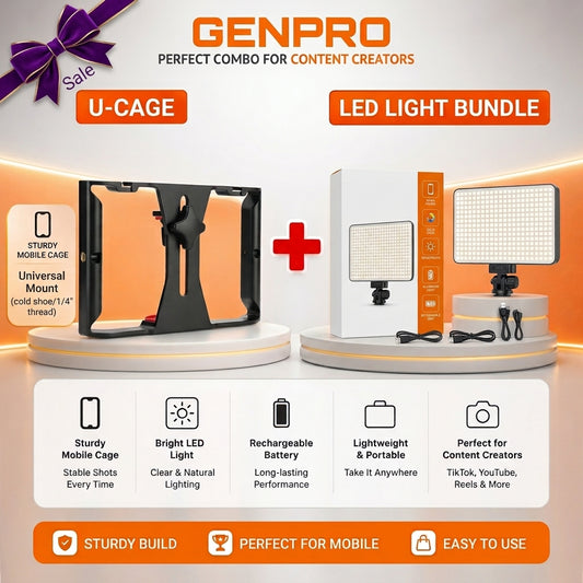 Mobile Video Creator Kit (Cage + LED Light)