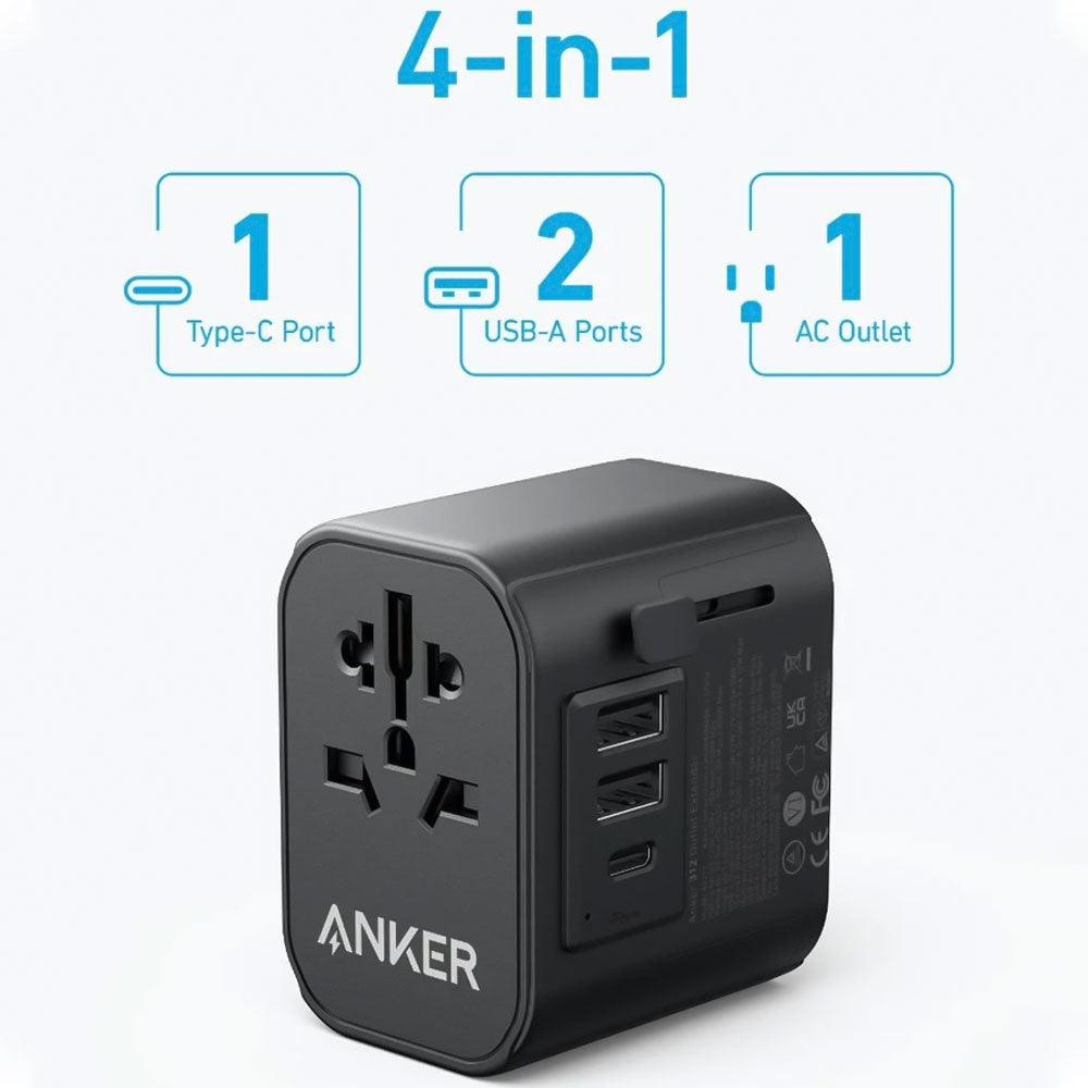 Anker 312 PowerExtend A9212K11 USB-C Travel Adapter 30W - Black