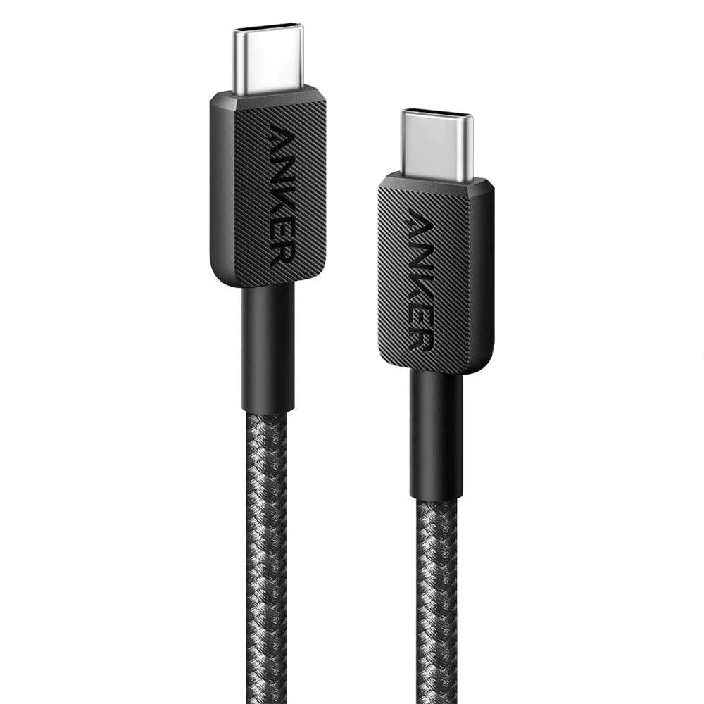 كابل أنكر USB-C الى USB-C بطول 1.8 متر شحن سريع 60 وات 322 A81F6H11 - اسود