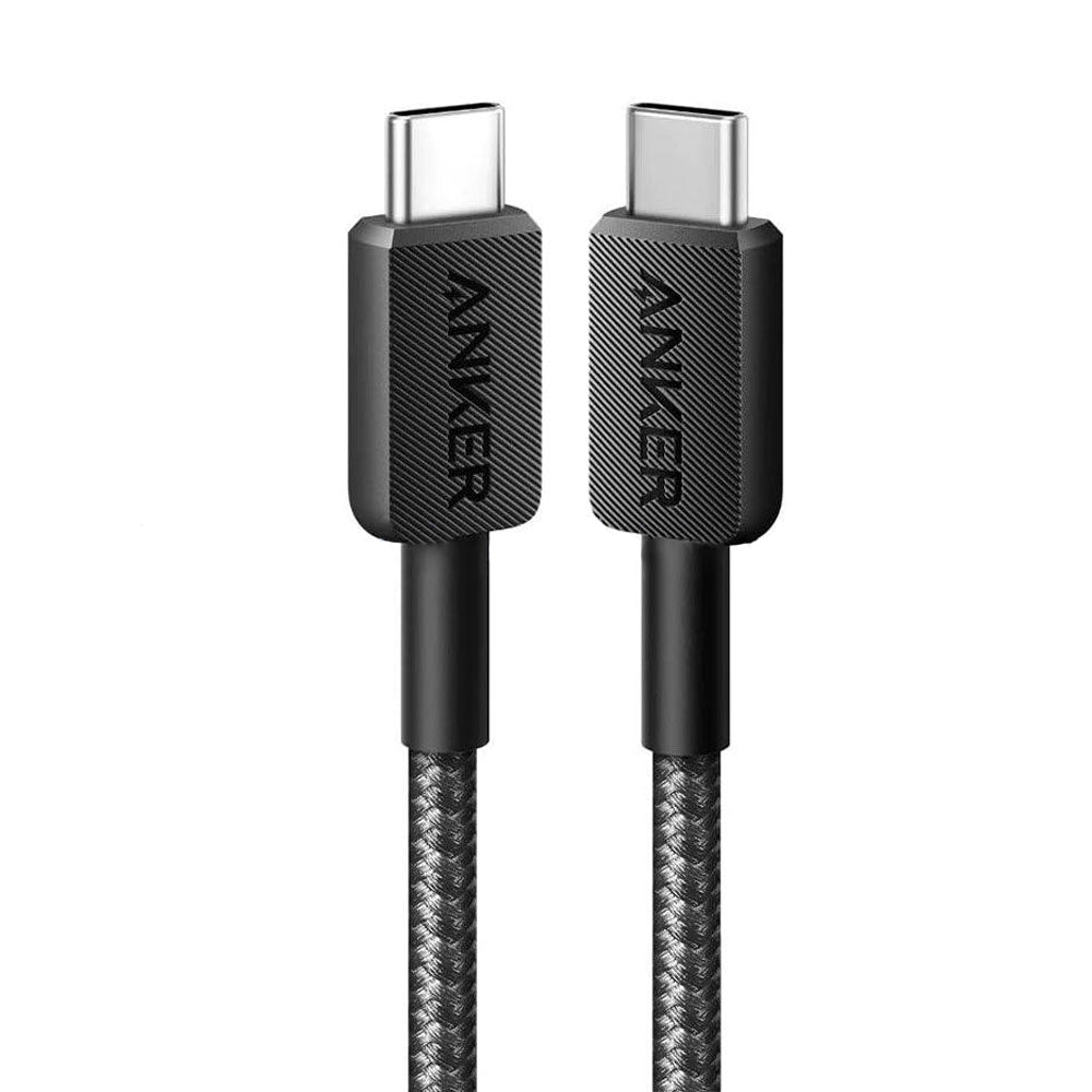 كابل أنكر USB-C الى USB-C بطول 1.8 متر شحن سريع 60 وات 322 A81F6H11 - اسود