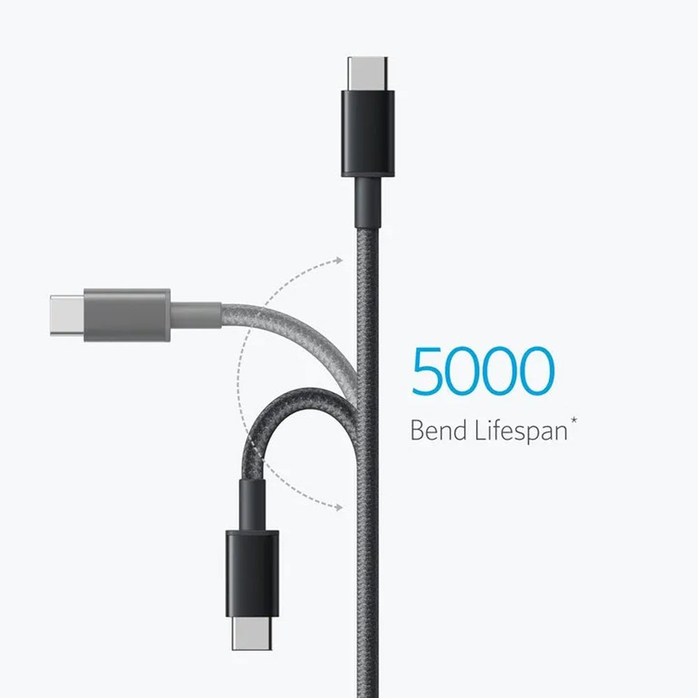 كابل أنكر USB الى USB-C بطول 1.8 متر شحن سريع 60 وات A8173H11 - اسود