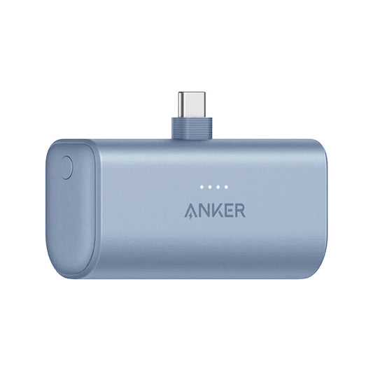 Anker Nano A1653H31 Power Bank Fast Charging 22.5W 5000mAh Built-In USB-C Connector - Blue