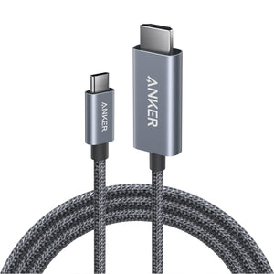 كابل أنكر USB-C إلى HDMI بدقة 4K بطول 1.8 متر Nano - أسود
