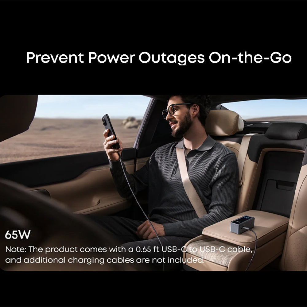 Anker Prime Power Bank Fast Charging 65W 9600mAh With Foldable Plug - Black