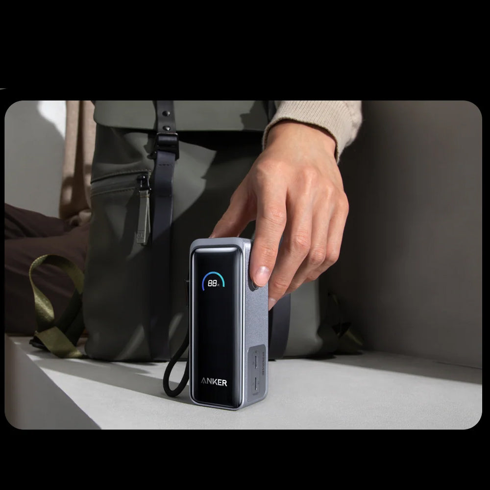 Anker Prime Power Bank Fast Charging 65W 9600mAh With Foldable Plug - Black