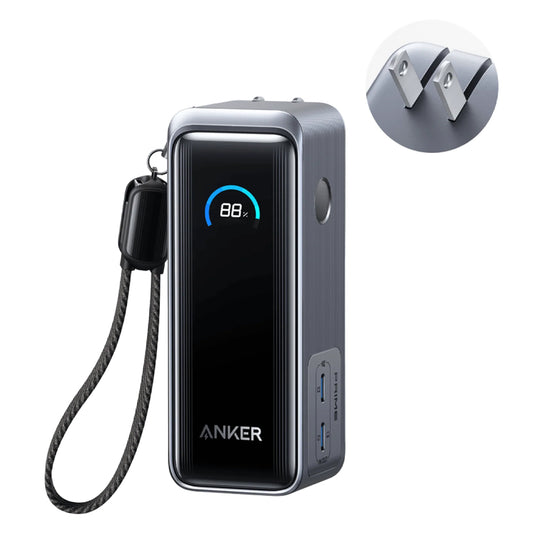 Anker Prime Power Bank Fast Charging 65W 9600mAh With Foldable Plug - Black