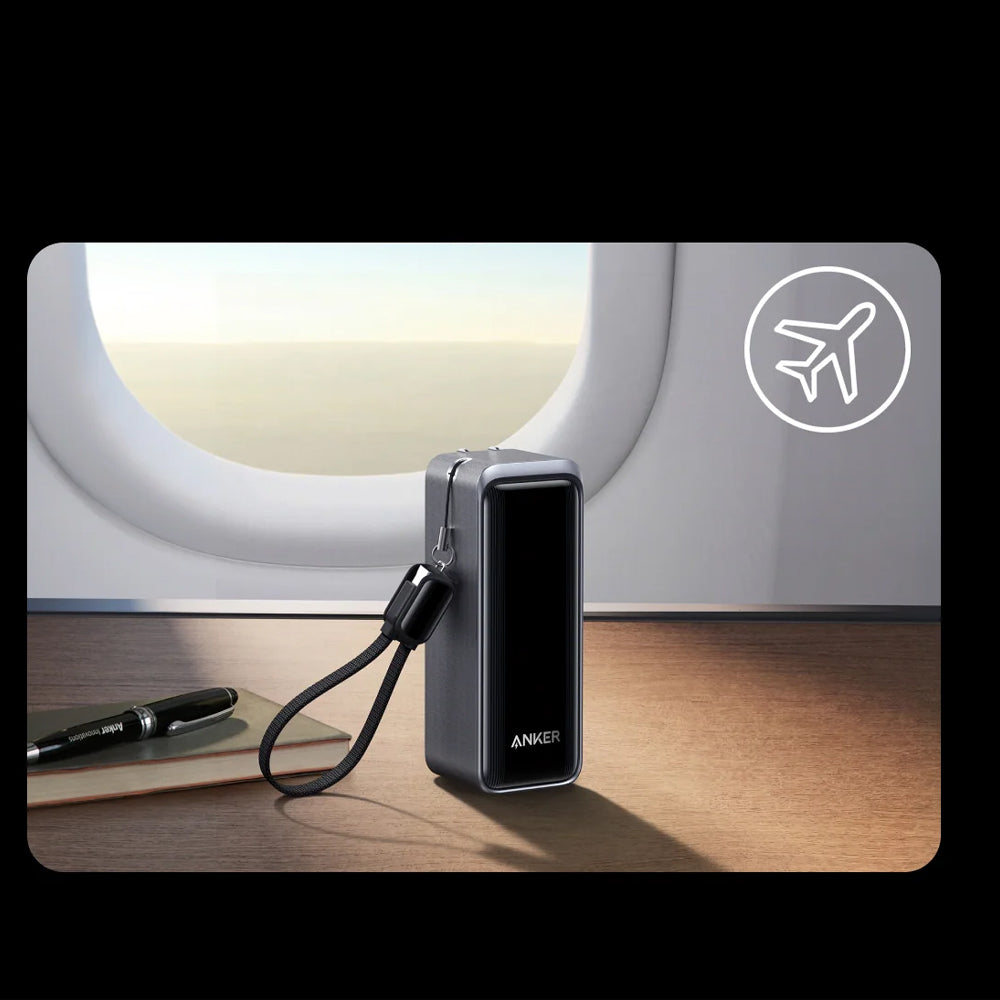 Anker Prime Power Bank Fast Charging 65W 9600mAh With Foldable Plug - Black