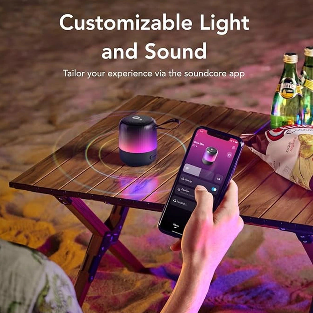 سبيكر بلوتوث محمول انكر Soundcore Glow Mini A313601 - أسود