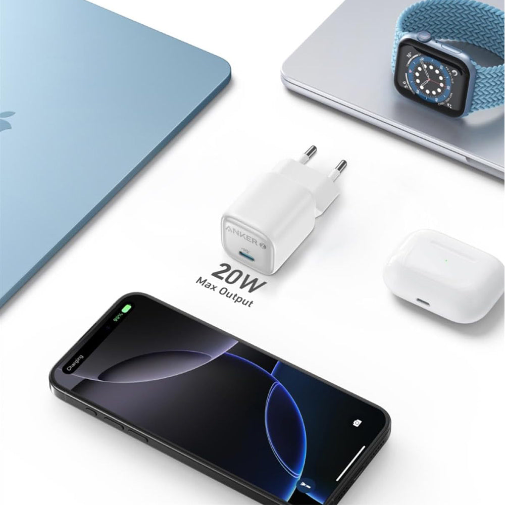 شاحن حائط أنكر USB-C شحن سريع 20 وات Zolo A2699L21 - أبيض