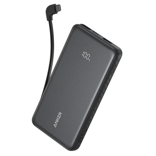 Anker Zolo Power Bank Fast Charging 22.5W 10000mAh With Type-C Cable - Black