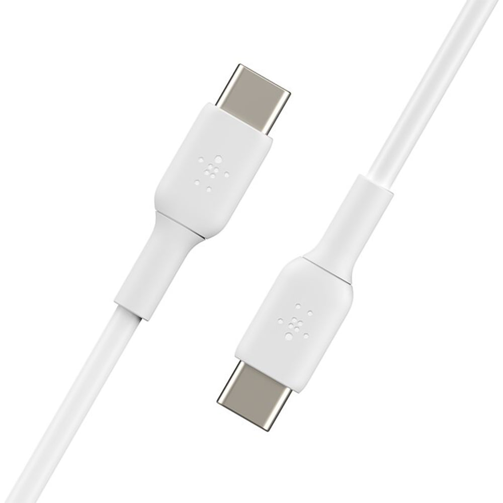 كابل بيلكين BoostCharge من USB-C الى USB-C سريع الشحن 60 وات 1 متر - ابيض