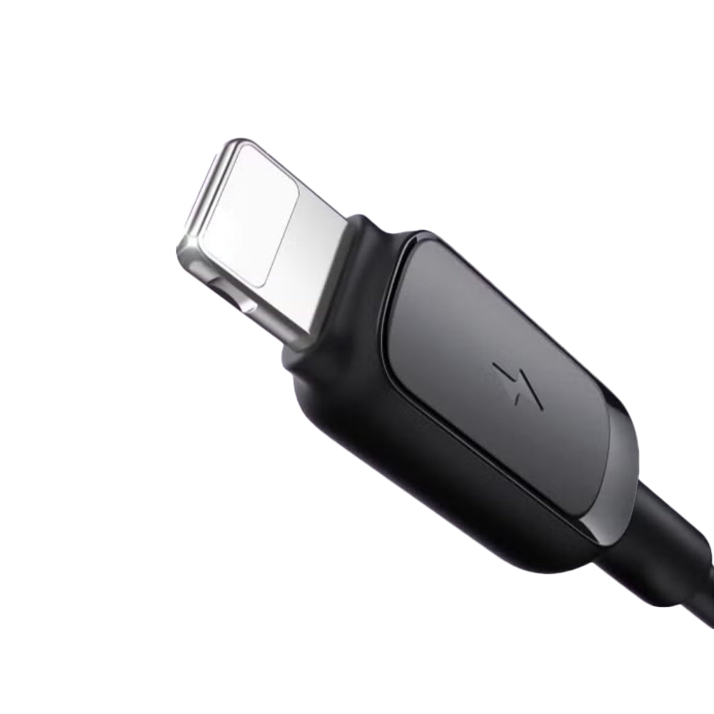 كابل شحن جوي روم USB-C الى Lightning شحن سريع 30 وات 1.2 متر S-A14 - اسود