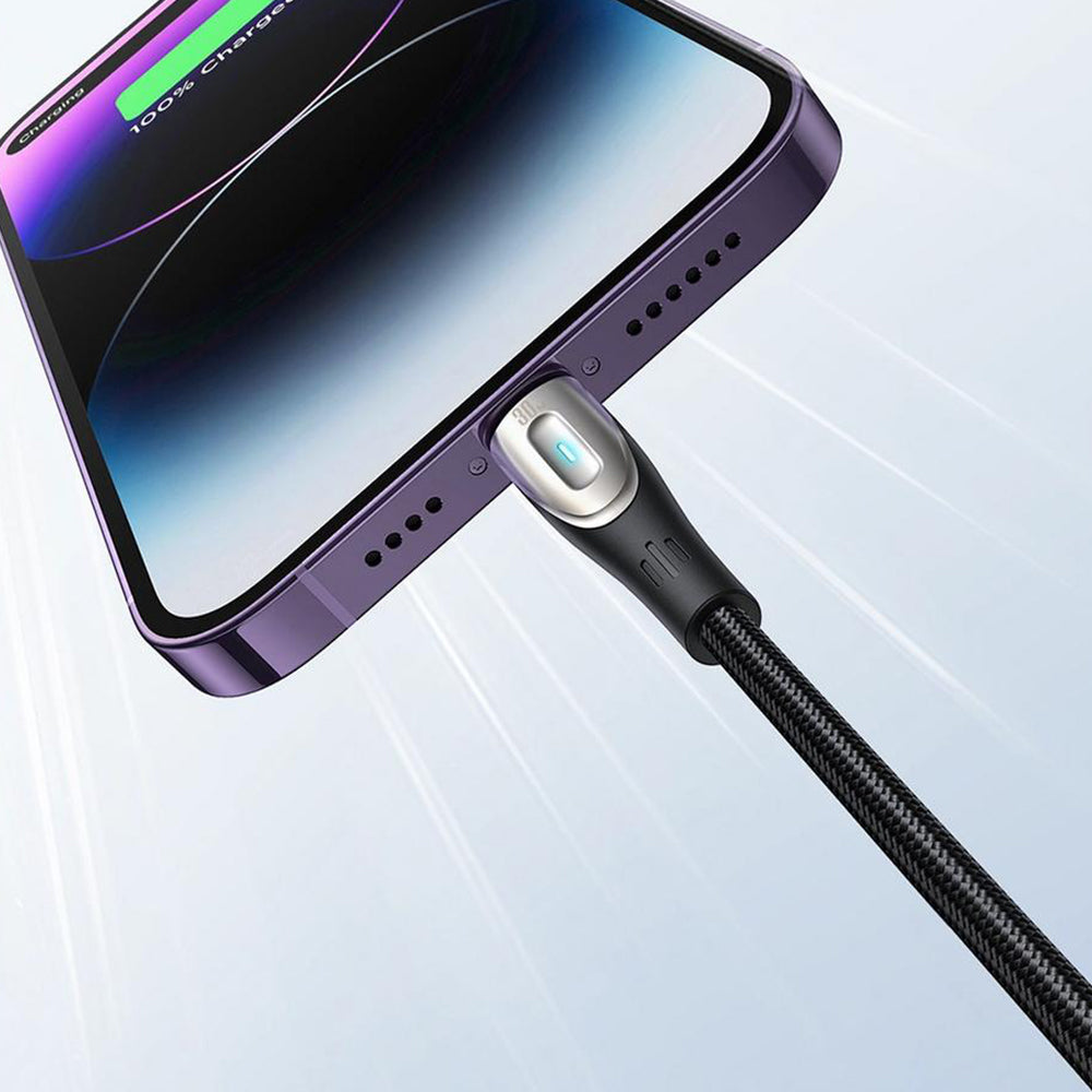 كابل شحن جوي روم USB-C الى Lightning شحن سريع 30 وات 1.2 متر S-A27 - اسود