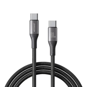 كابل جوي روم USB-C الى Lightning شحن سريع 30 وات 1 متر S-A28 - ابيض