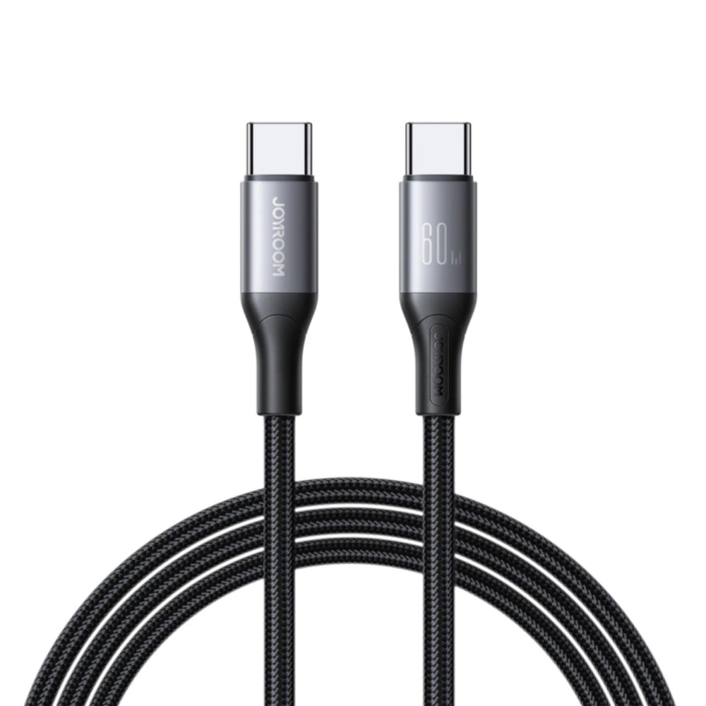 كابل جوي روم USB-C الى Lightning شحن سريع 30 وات 1 متر S-A28 - ابيض