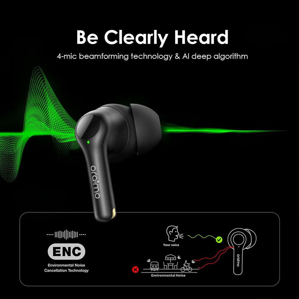 Oraimo FreePods 3C OEB-E104DC True-Wireless Earbuds With Warranty - Black