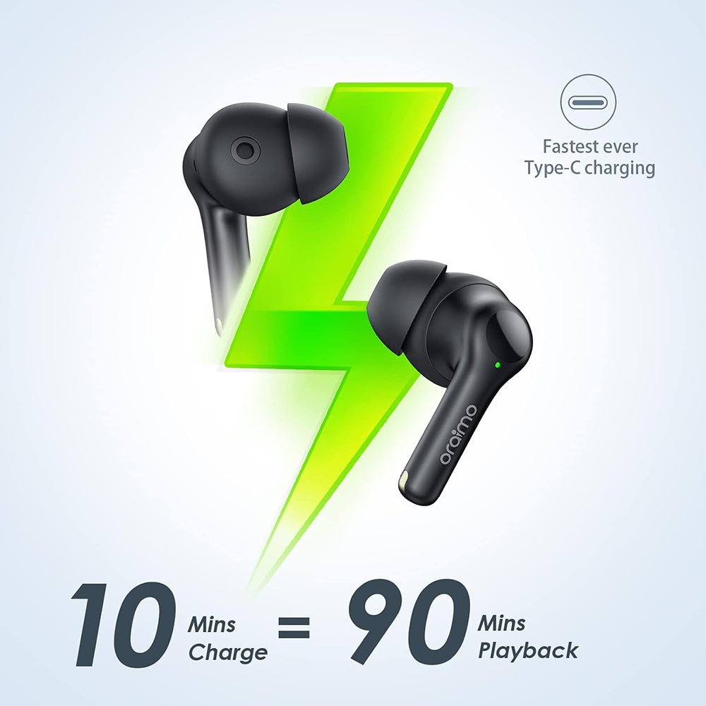 Oraimo FreePods 3C OEB-E104DC True-Wireless Earbuds With Warranty - Black