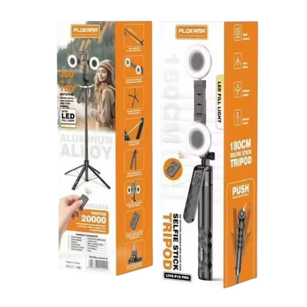 Plokama Live P10 Pro Selfie Stick Tripod