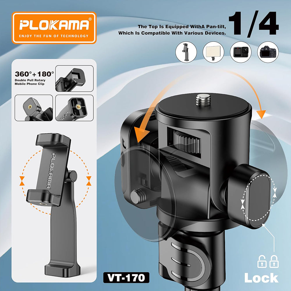 Plokama VT-170 Professional Tripod