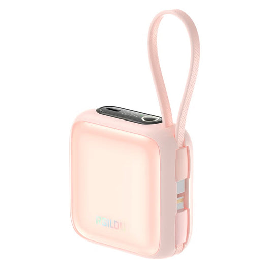 RSILOU R1021-002 Power Bank USB-C 3A 22.5W 10000mAh With Dual USB-C Cable - Pink