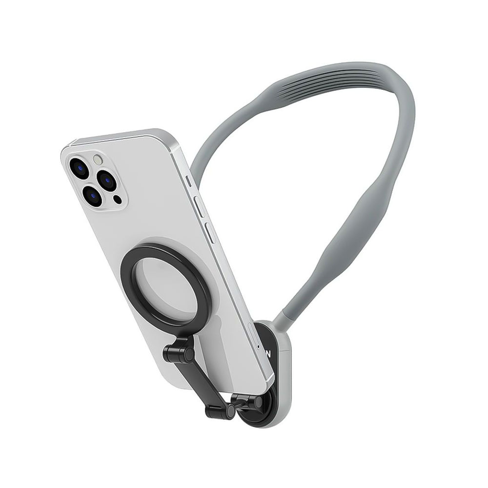 TELESIN Magnetic Neck Mobile Phone Holder - Gray
