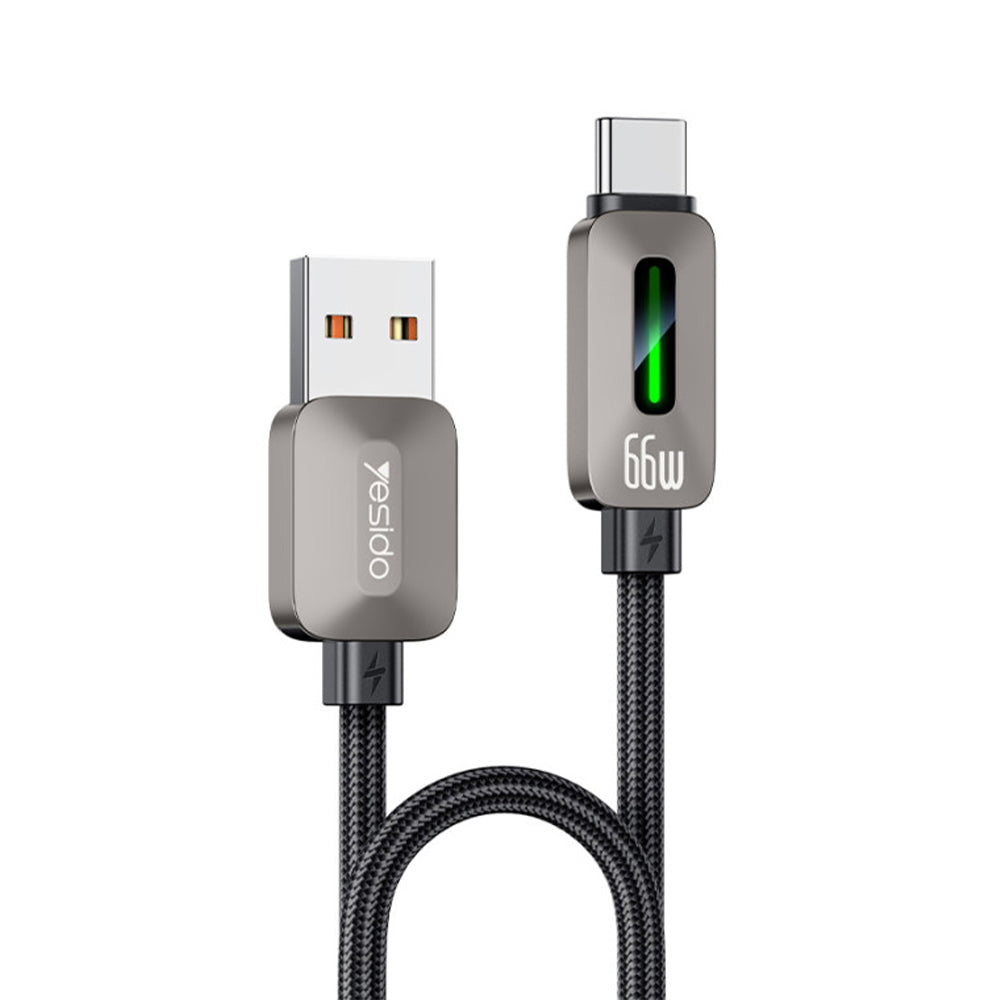 Yesido CA137C USB-A To USB-C Cable Fast Charging 66W 1.2m - Black