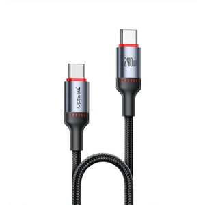 كابل يسيدو USB-C إلى USB-C شحن سريع 240 واط 2 متر CA186 - أسود